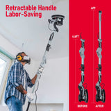 Drywall Sander, 800W Electric Sander with 12 Sanding Discs, Variable Speed 800-1800 RPM Wall Sander with Automatic Dust Removal System, LED Lights, Extendable Handle, Dust Bag & Carrying Bag Garvee