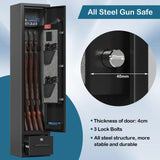 Gun Safe for Rifles and Pistols Gun Safes for 4 Rifles Gun Cabinet for Rifles and Shotguns Steel Rifle Safes for Home Clearance Gun Safe Gun Safes & Cabinets with Drawer Removable Shelf Gun Rack SAPITAL