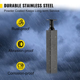 VEVOR Cable Rail Post, 42 x 1.97 x 1.97, Level Deck Stair Post, Cable Handrail Post Stainless Steel Brushed Finishing Deck Railing DIY Picket Without Hole Stair Railing Kit with Mount Bracket Black VEVOR