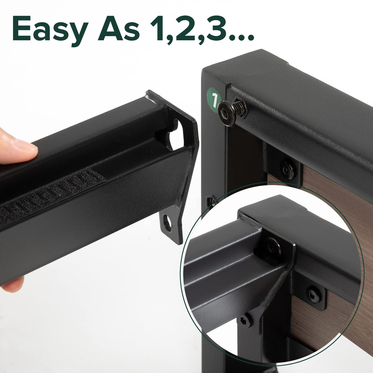 ZINUS Suzanne 37 Inch Grey Wash Bamboo and Metal Platform Bed Frame - Durable, No Box Spring Needed, Easy Assembly Zinus