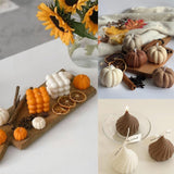 6pcs Silicone Candle Making Molds Kit Set, 3D Silicone Mold for Baking Desser, Soy Wax, Soap Geometric Pumpkin Shapes Yarn Ball Bubble Cube Molds DIY Scented Candle Giliger