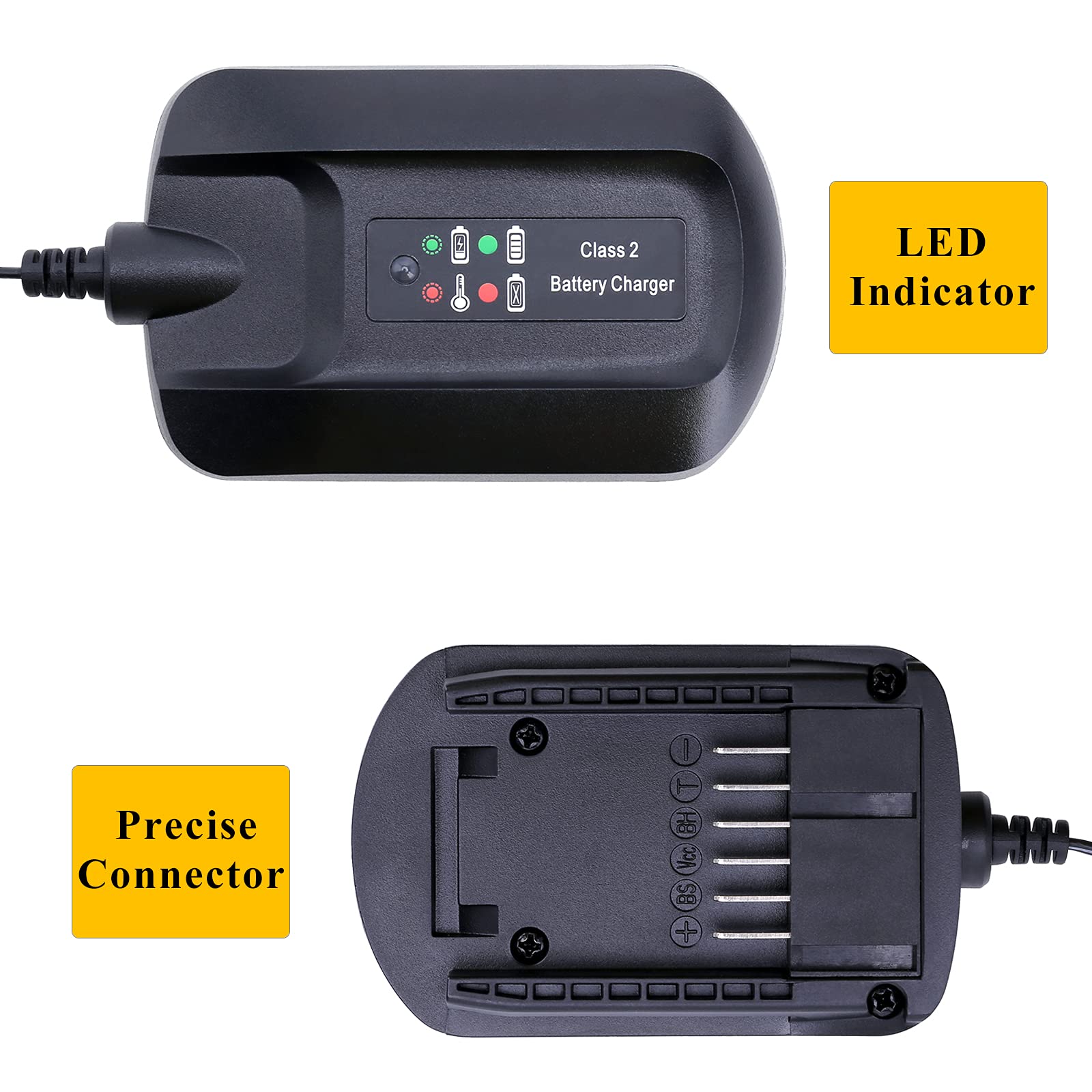 Elefly WA3742 Compatible with Worx 20V Battery Charger WA3732 Compatible with Worx 20V Lithium Battery WA3525 WA3520 WA3575 WA3578 - WoodArtSupply