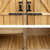 VINGLI Outdoor Wood Storage Shed with Lockable Design, Extra Large Capacity Outside Cabinet Tool Shed with Shelves, Garden Sheds & Outdoor Storage Made with Waterproof roof for Garden, Yard, Lawn VINGLI