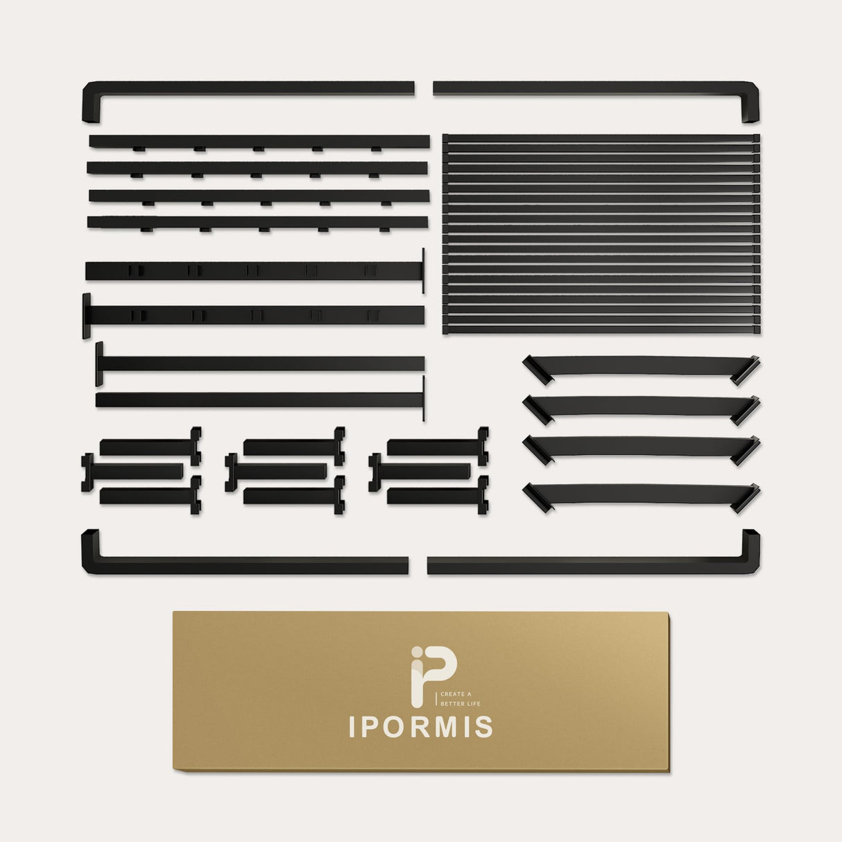 iPormis Queen Size Floating Bed Frame with LED Lighting and Charging Station, Noise-Free Metal Platform Design iPormis