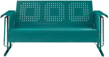 Crosley Furniture CO1023-TU Bates Retro Metal Outdoor Sofa Glider, Turquoise Gloss Crosley Furniture