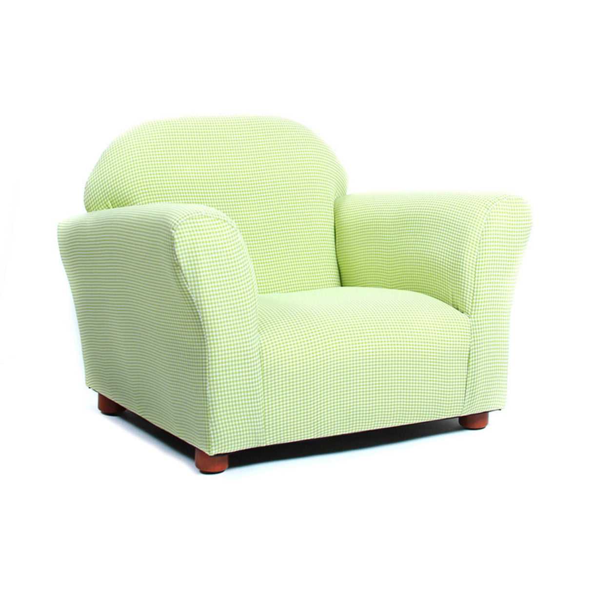 Keet Roundy Kid's Chair Gingham Kids Chair, Comfortable and Durable Kids Chair, Kids Armchair Easy to Coordinate, Kids Bedroom Chair, Comfy, Ages 2-5 Years, Kid Sofa Chair, Brown Keet