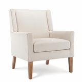 Accent Chairs for Living Room, Mid-Century Wooden Fabric Living Room Chairs, Arm Chair, Side Chairs for Living Room, Bedroom, Reading Nook CHAIRKER