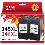 TEINO 245XL Ink Cartridge Replacement for Canon Ink 245 and 246 245XL 246XL Combo Pack for PIXMA MX490 MX492 MG2522 TR4520 MG2520 MG2922 TS3322 TS3122 Printer PG 245 and CL 246 (Black Tri-Color) TEINO