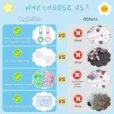 JoyJellies Assorted Beads Bracelet Making Kit, 260+Pcs Charms Keychain Making Kit with String Key Ring Clips Cute Bow Heart Acrylic Beads for Bracelets DIY Arts and Crafts Girls Jewelry Making JoyJellies