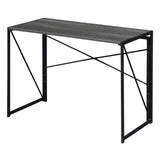 Convenience Concepts Xtra Folding Desk, Charcoal Gray/Black Convenience Concepts
