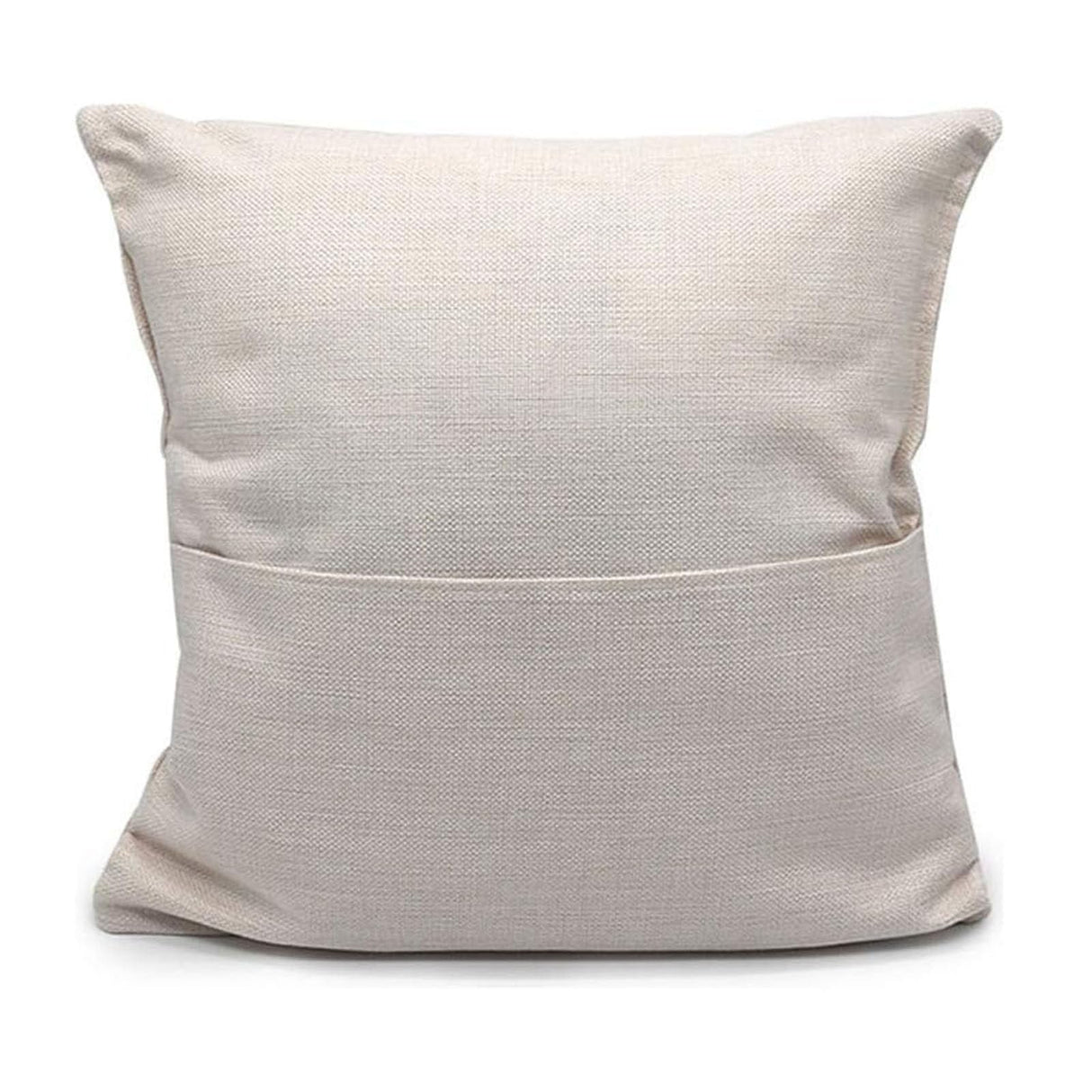 CALCA 10 Pack Pocket Pillow Cases Cover 17.72"x17.72" Sublimation Blanks Linen Pocket Pillowcase Cushion Covers for Heat Transfer DIY CALCA