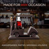 Golf Decanter Whiskey Decanter - The Wine Savant - Brown Mahogany Wood Golf Gifts for Both Men & Women, Golf Accessories, Golfer Gifts, Based on A Replica Golf Cart (600ml Decanter) The Wine Savant