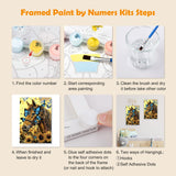 MOGTAA Horse Paint by Numbers Kit for Adults Beginners with Frame, Flowers Adult Paint by Number Kits on Canvas with Easel, Easy DIY Butterfly Oil Painting Kits for Home Decor, 8x12in MOGTAA