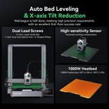 Creality Hi Combo 3D Printer, Multi Color 3D Printer with CFS, 500mm/s High Speed Auto-Leveling Automatic Filament Reading Clog-Free Extruder 95% Pre-Assemble All-Metal Body 10.24×10.24×11.81inch Creality