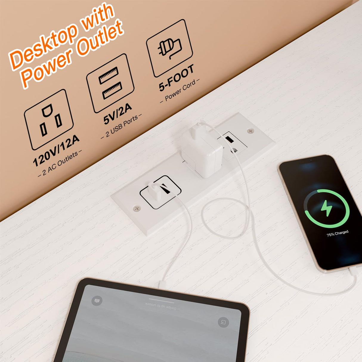 Fixwal Dresser for Bedroom with Power Outlets and LED Lights, White 55" TV Stand with 8 Drawers, Fabric Chest of Drawers with PU Finish for Living Room, Entryway Fixwal