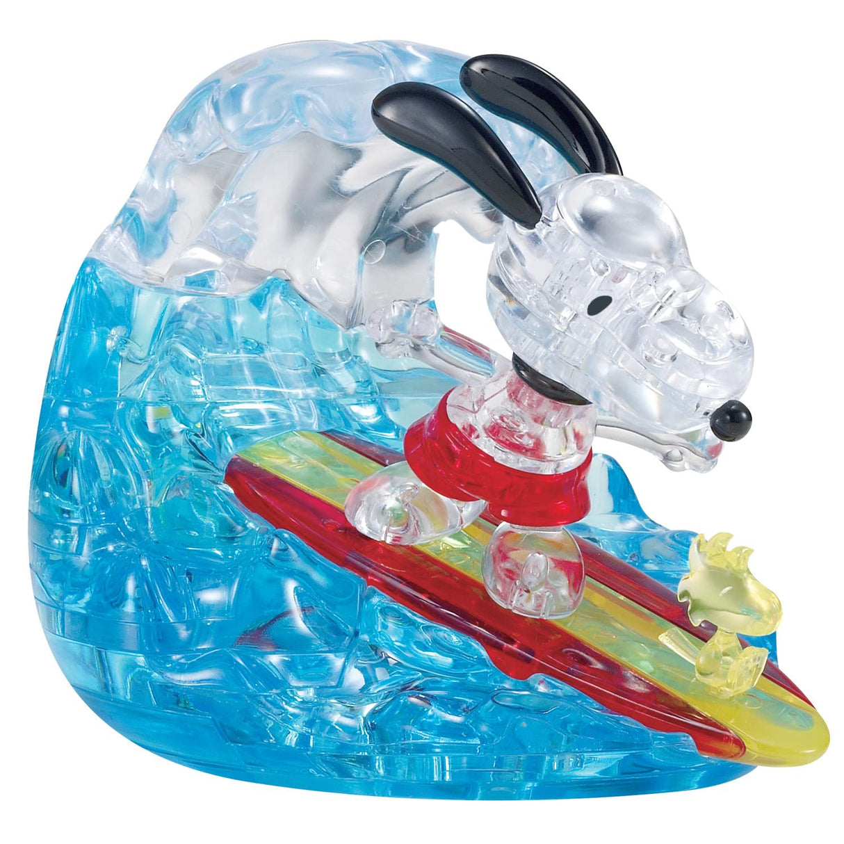 BePuzzled, Peanuts Snoopy Surf Original 3D Crystal Puzzle, Based on Characters from the Beloved Peanuts Comic Strip, Puzzlers Ages 12 and Up Bepuzzled