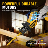 ALLOY POWER 20V Cordless Reciprocating Saw, 0-3500 SPM, with 2 Packs Batteries, Tool-free Blade Change, LED Light Power Reciprocating Saws, 6 Saw Blades Kit for Wood/Metal/PVC Cutting Included ALLOY POWER