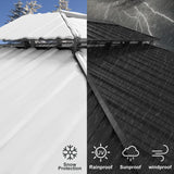 GAOMON 12'*12'Hardtop Gazebo - Outdoor Metal Pavilion with Galvanized Steel and Aluminum Frame, Double Roof Canopy with Netting and Curtains - Ideal for Patio, Backyard, Deck, and Lawns(Gray) GAOMON