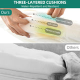 YITAHOME Accent Chairs Set of 2, Wicker Arm Chair with Soft Cushion, Comfy Living Room Chairs Mid-Century Modern Reading Chairs with Side Table for Living Room, Bedroom, Balcony, Beige YITAHOME