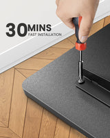 ErGear Electric Standing Desk 48 x 24 Inches, Height Adjustable Sit Stand up Desk, Memory Computer Workstation Table with Splice Board for Home Office, Black ErGear