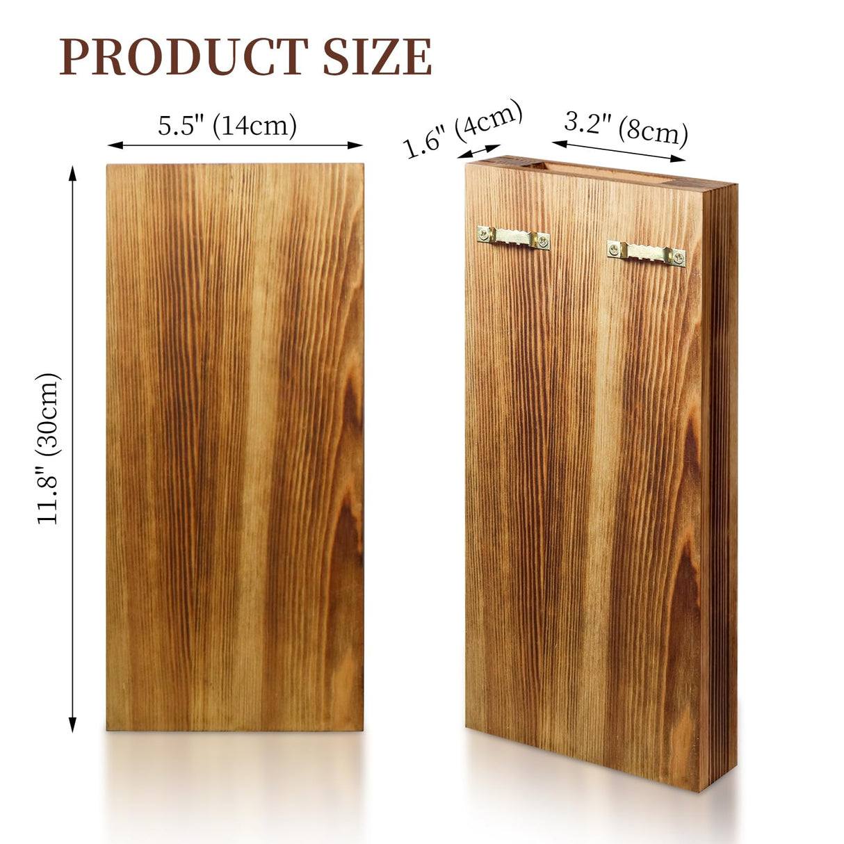 YYDBIAP Wood Wall Planter 2 Pack Indoor Plants Holder for Artificial Dried Flowers and Decorative Greenery, Modern Wooden Pocket Vase for Bedroom, Living Room, Bathroom,Wood Wall Decor (Brown)… YYDBIAP