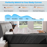Full Mattress, 10 Inch Gel Memory Foam Full Size Mattress in a Box with Breathable Washable Removable Cover, Fiberglass Free, Pressure Relief,Medium Firm Mattresses, Made in USA, CertiPUR-US Certified 6V-Sermmoo