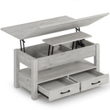Rolanstar Coffee Table Lift Top, Multi-Function Convertible Coffee Table with Drawers and Hidden Compartment, Converts to Dining Table for Living Room, Home Office,Grey Rolanstar
