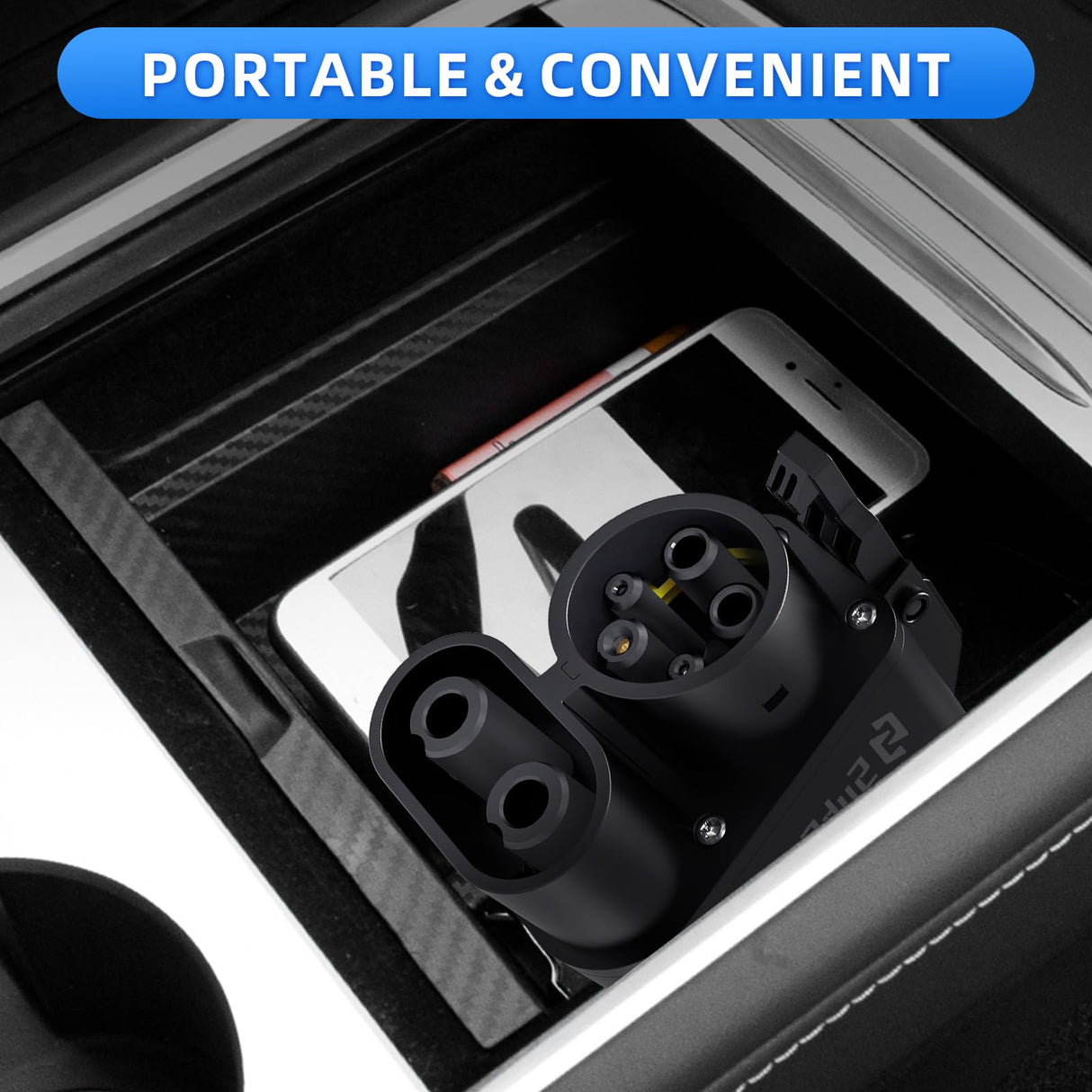 SubSun NACS to CCS Adapter,Tesla Charger Adapter for EV Charging at Tesla Supercharger Stations,Fast DC Charging Tesla to CCS Adapter for Ford,Rivian,GM,Volvo and Polestar EVs SubSun