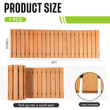 Tatuo 8 FT Wooden Garden Pathway Roll Out Straight Walkway Outdoor Path Wood Flooring Boardwalk Pavers for Garden Backyard Patio Beach Outdoor Wedding Party, 8' L x 17" W(1 Pack) Tatuo