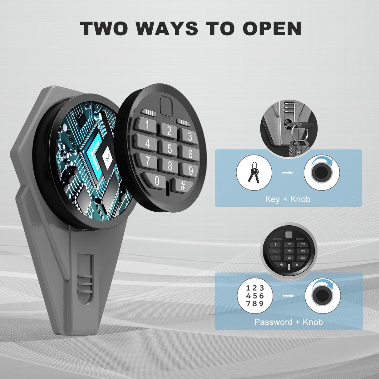 Marcree 3-5 Gun Safe, Digital Rifle Gun Safe with Drawer, Quick Access Gun Safe for Rifles and Pistols with Dual Alarm System, Shotgun Safe with Silent System, Electronic Lock Marcree