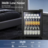 Antarctic Star Beverage Refrigerator Cooler 68 Can, Mini Fridge with Glass Door for Beer Drinks Wine,Freestanding Small Fridge with Electronic Temperature Control for Home and Bar,1.7 cu.ft Antarctic Star