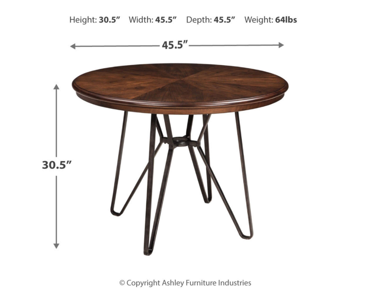 Signature Design by Ashley Mid Century Centiar Dining Room Table, Brown Signature Design by Ashley