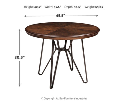 Signature Design by Ashley Mid Century Centiar Dining Room Table, Brown - WoodArtSupply