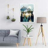 Hestarcul Mountain Diamond Art Kits,Abstract Diamond Painting Kits for Adults,Paint with Diamonds Round for Gift,Wall Decor(12x16) (Mountain) Hestarcul