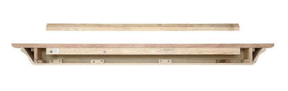 Pearl Mantels ARYB72418 Tasteful and Simple Wood Mantel Shelf, 72", Unfinished