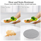 Billbotk 7" Trivets for Hot Dishes, Hot pots and Pans, 4 Heat Resistant Hot Pads, Pot Holders for Kitchen, Hot Plate Mats for Kitchen Countertops, Table, Home Essentials, Farmhouse Decor Billbotk