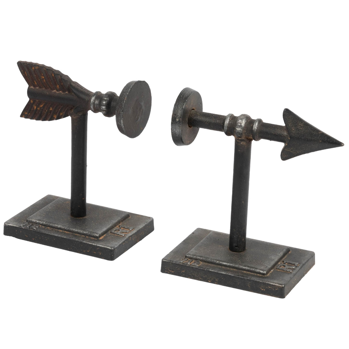Creative Co-Op Bronze Arrow Shaped Cast Iron Bookends (Set of 2 Pieces) Creative Co-Op