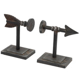 Creative Co-Op Bronze Arrow Shaped Cast Iron Bookends (Set of 2 Pieces) Creative Co-Op