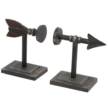 Creative Co-Op Bronze Arrow Shaped Cast Iron Bookends (Set of 2 Pieces) Creative Co-Op