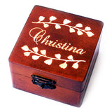 Personalized Brown Wooden Bridesmaid Box, Jewelry Box, Wedding Gift, Bridesmaid Gift, Wedding Favors AMIATCH