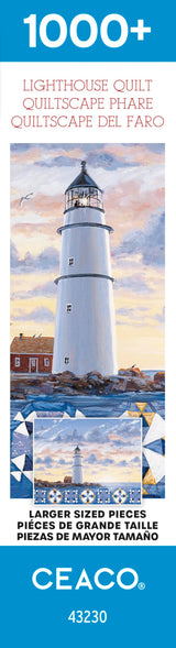 Ceaco - Lighthouse Quilt - 1000 Larger Sized Piece Jigsaw Puzzle Ceaco