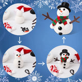 9 Pack Build a Snowman Kit Snowman Crafts for Kids,Modeling Clay Snowman DIY Kit, Christmas Stocking Stuffers for Kids,Christmas Crafts Xmas Gift BANBBUR