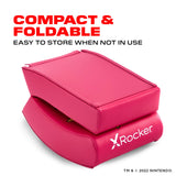 X Rocker Super Mario Peach Video Gaming Floor Chair, Official All-Star Edition Nintendo Collectible, Faux Leather, Foldable, 5000201, 33.46" x 16.14" x 25.59", Princess Peach Pink X Rocker