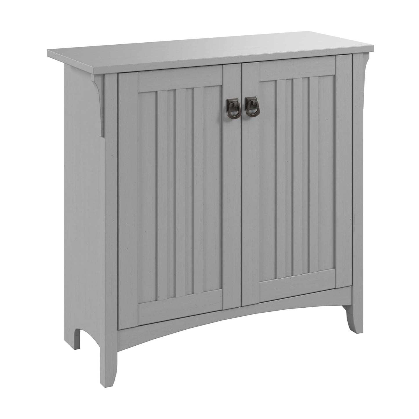 Bush Furniture Salinas Small Storage Cabinet with Doors and Shelves in Cape Cod Gray, 2 Door Accent Chest for Home Office, Living Room, Entryway - WoodArtSupply