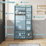 LUMTOK Hall Tree with Bench Storage and Shoes Storage, Hall Tree with Drawers and Shelves for Bedroom, 6-in-1 Entryway Organizer with Shelves, Living Room, Entryway, Closets (Rustic Brown) LUMTOK