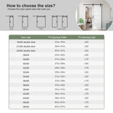 Fredbeck 30x84 inch White Barn Door with 5.5FT Sliding Door Hardware Kit Included & Handle,Solid,MDF, PVC Surface,DIY Assembly,5-Panel,Fit 27in-28in Opening FREDBECK