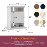 Ollie & Hutch Flipper 10/20 Gallon Aquarium Stand, Rustic Oak Ollie & Hutch