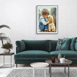 Dog Diamond Paintings Kits for Adults, Diamond Art with Dogs Full Drill Diamond Dots Paint with Diamonds Gem Arts and Crafts for Beginner Adults Home Wall Decor Generic