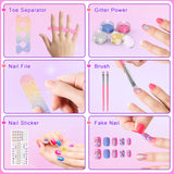 Kids Nail Polish Set for Girls, Non-Toxic Quick Dry Nail Art Salon Kit with Nail Dryer and Peelable Nail Polish,Ideal Gift Toys for Girls Age 3-12 Websonaw