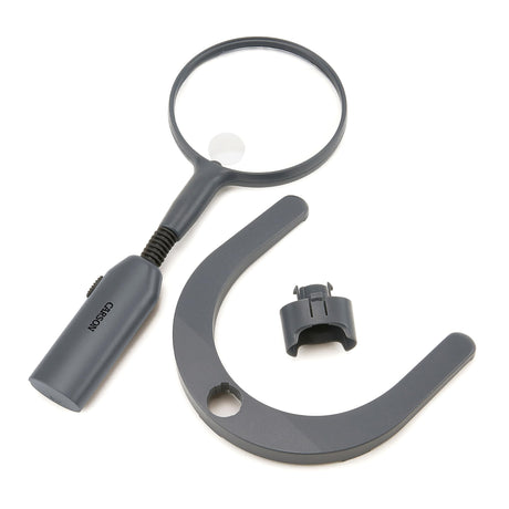 Carson MagniLamp LED Lighted 2x Hand Held or Hands Free Hobby Magnifier with Flexible Gooseneck for Reading, Crafts, Soldering, Jewelry and other Tasks and Hobbies For a Work Bench or Desk Top (GN-55) Carson